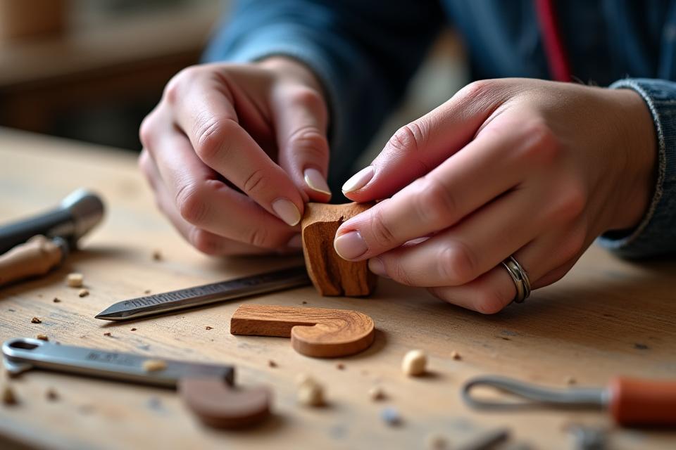 Proceso de diseño personalizado de joyería de madera