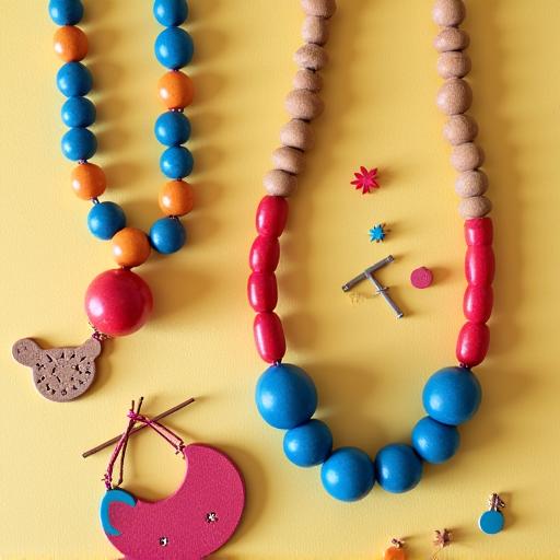 Joyería segura para niños hecha de madera no tóxica