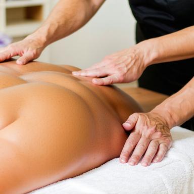 Therapist providing therapeutic massage